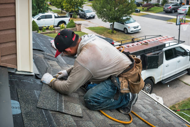 Professional Roof Installation technician working in Spencer, MA